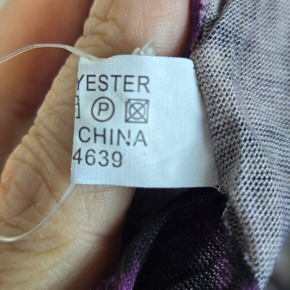 Very Moda Purple Animal Print Scarf Necklace Jewelry Multiple Ways to Style NWT - Picture 14 of 15